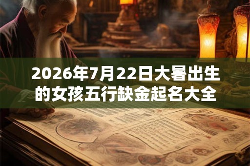 2026年7月22日大暑出生的女孩五行缺金起名大全
