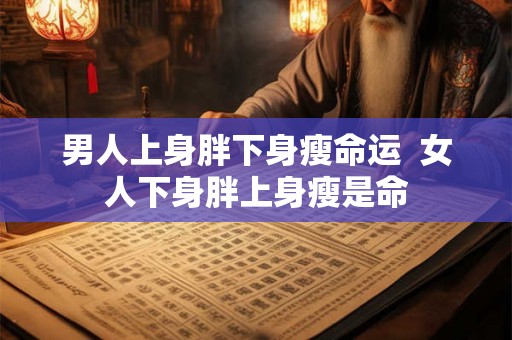 男人上身胖下身瘦命运 女人下身胖上身瘦是命 男人上身胖下身瘦命运 女人下身胖上身瘦是命