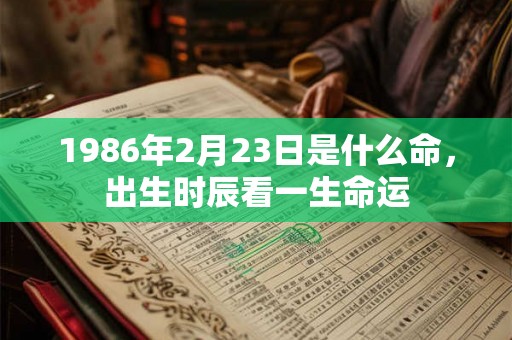 1986年2月23日是什么命，出生时辰看一生命运