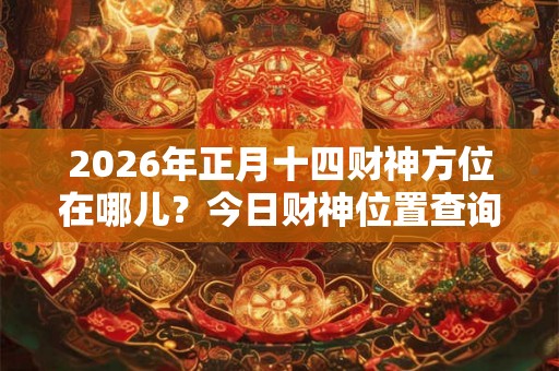 2026年正月十四财神方位在哪儿？今日财神位置查询