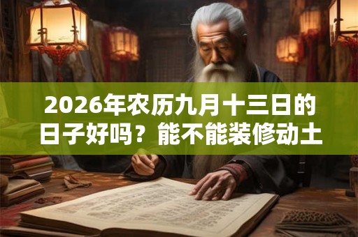 2026年农历九月十三日的日子好吗?能不能装修动土? 2026年农历九月十三日的日子好吗?能不能装修动土?