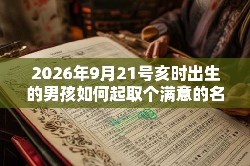 2026年9月21号亥时出生的男孩如何起取个满意的名字，五行属什么