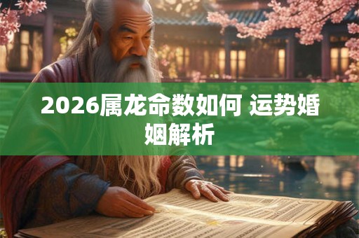 2026属龙命数如何 运势婚姻解析 2026属龙命数如何 运势婚姻解析