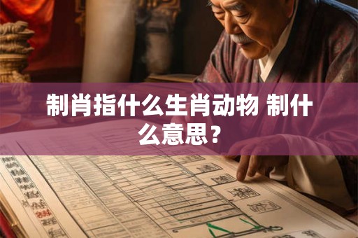 制肖指什么生肖动物 制什么意思？