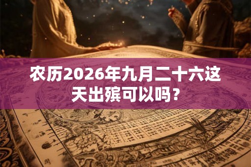 农历2026年九月二十六这天出殡可以吗？