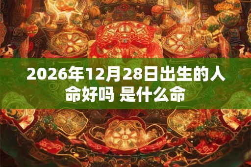 2026年12月28日出生的人命好吗 是什么命