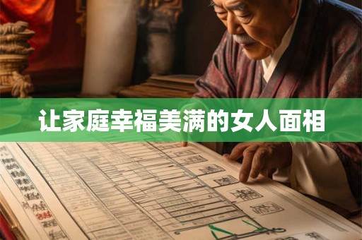 让家庭幸福美满的女人面相