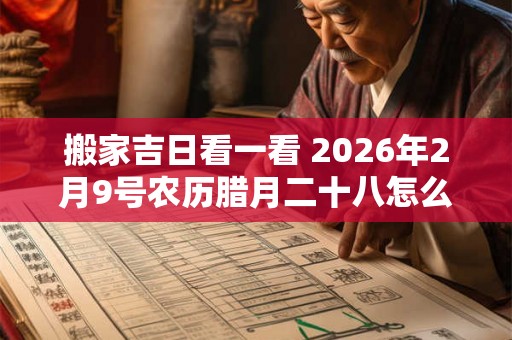 搬家吉日看一看 2026年2月9号农历腊月二十八怎么样