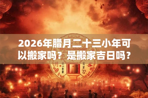 2026年腊月二十三小年可以搬家吗？是搬家吉日吗？