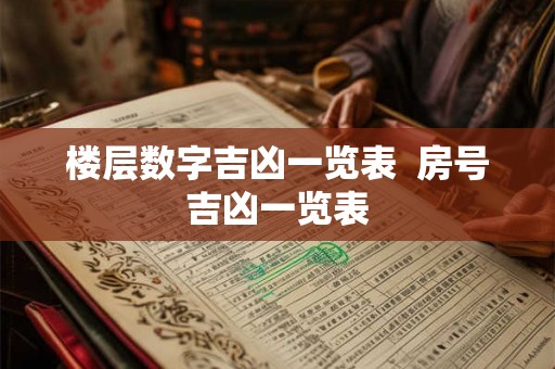 楼层数字吉凶一览表  房号吉凶一览表