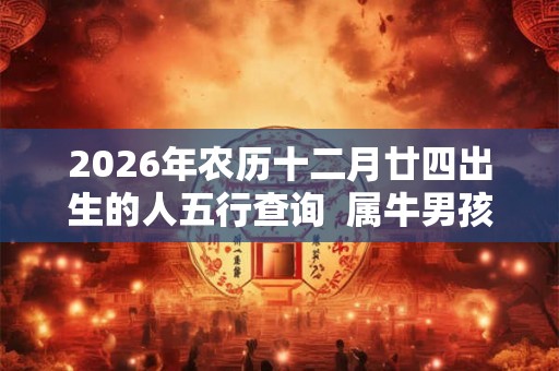 2026年农历十二月廿四出生的人五行查询  属牛男孩取名