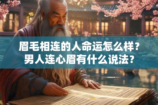 眉毛相连的人命运怎么样？男人连心眉有什么说法？
