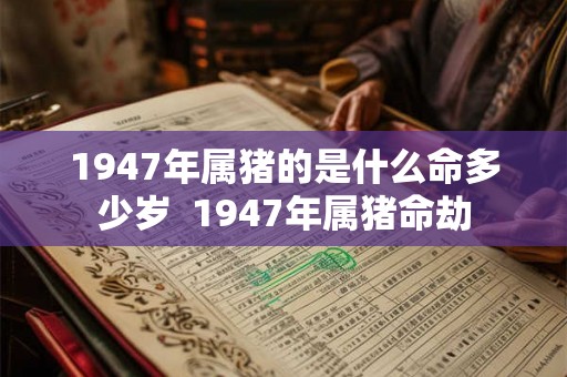 1947年属猪的是什么命多少岁  1947年属猪命劫