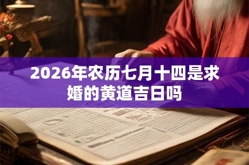 2026年农历七月十四是求婚的黄道吉日吗