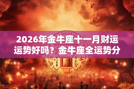 2026年金牛座十一月财运运势好吗？金牛座全运势分享