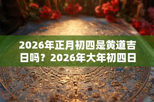 2026年正月初四是黄道吉日吗？2026年大年初四日子好吗？