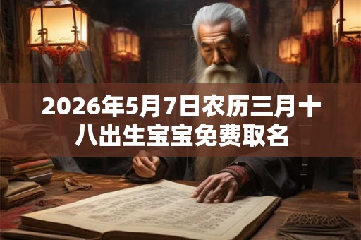 2026年5月7日农历三月十八出生宝宝免费取名