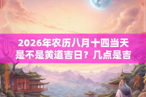 2026年农历八月十四当天是不是黄道吉日？几点是吉时？