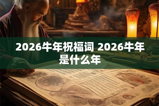 2026牛年祝福词 2026牛年是什么年