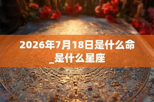 2026年7月18日是什么命_是什么星座