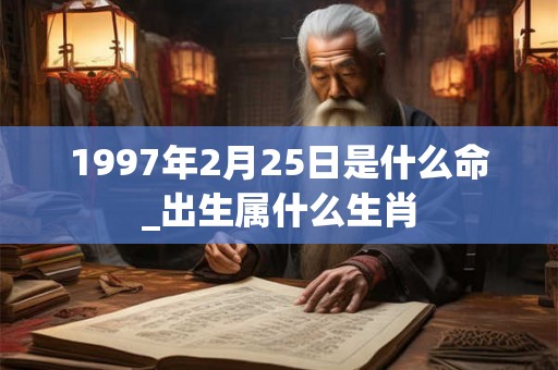 1997年2月25日是什么命_出生属什么生肖 1997年2月25日是什么命_出生属什么生肖
