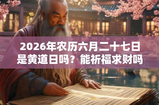 2026年农历六月二十七日是黄道日吗?能祈福求财吗? 2026年农历六月二十七日是黄道日吗?能祈福求财吗?