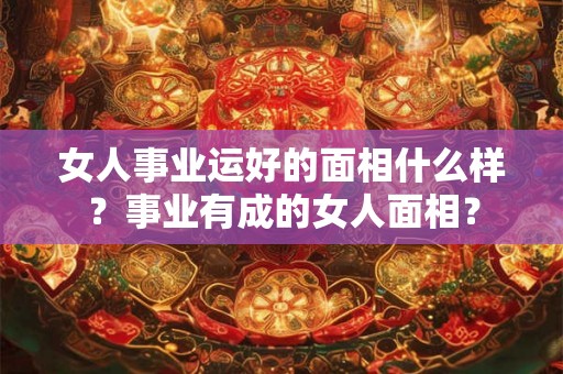 女人事业运好的面相什么样？事业有成的女人面相？