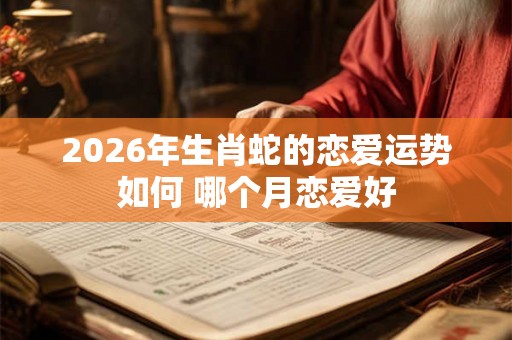 2026年生肖蛇的恋爱运势如何 哪个月恋爱好