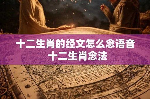 十二生肖的经文怎么念语音  十二生肖念法