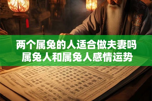 两个属兔的人适合做夫妻吗 属兔人和属兔人感情运势如何