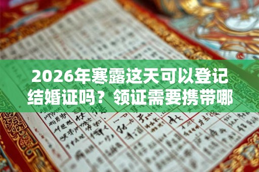 2026年寒露这天可以登记结婚证吗？领证需要携带哪些证件？