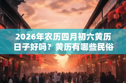 2026年农历四月初六黄历日子好吗？黄历有哪些民俗忌日？