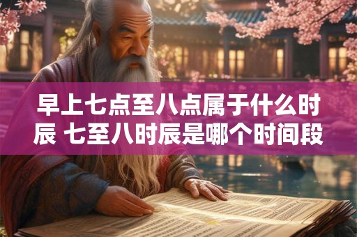 早上七点至八点属于什么时辰 七至八时辰是哪个时间段 早上七点至八点属于什么时辰 七至八时辰是哪个时间段