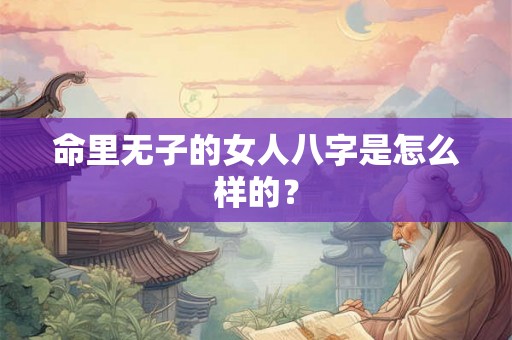 命里无子的女人八字是怎么样的？