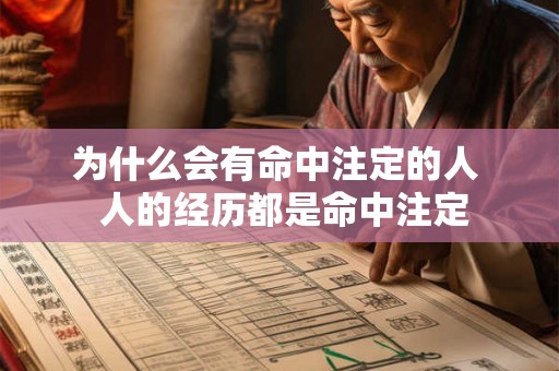 为什么会有命中注定的人 人的经历都是命中注定 为什么会有命中注定的人 人的经历都是命中注定