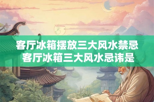 客厅冰箱摆放三大风水禁忌 客厅冰箱三大风水忌讳是什么