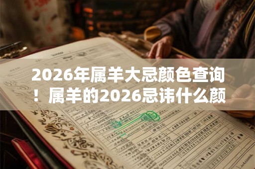 2026年属羊大忌颜色查询！属羊的2026忌讳什么颜色