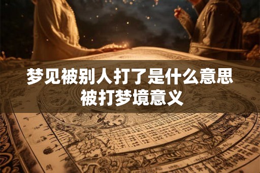 梦见被别人打了是什么意思 被打梦境意义