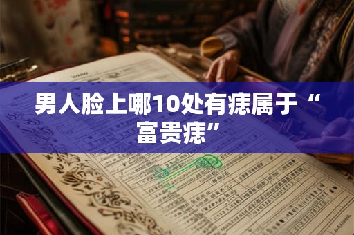 男人脸上哪10处有痣属于“富贵痣”