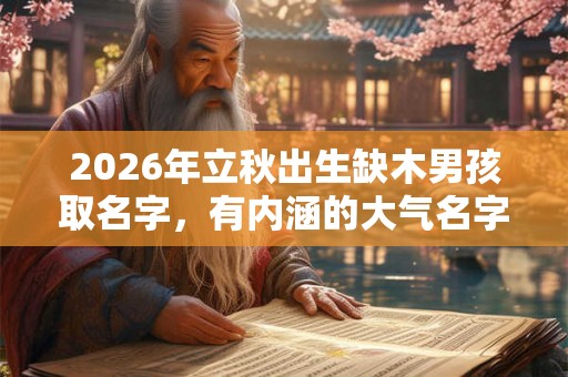2026年立秋出生缺木男孩取名字，有内涵的大气名字