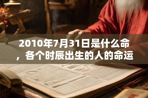 2010年7月31日是什么命，各个时辰出生的人的命运
