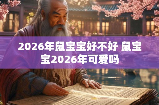 2026年鼠宝宝好不好 鼠宝宝2026年可爱吗