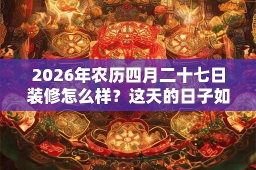 2026年农历四月二十七日装修怎么样？这天的日子如何？