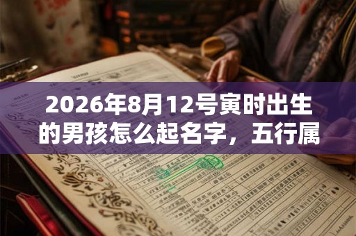 2026年8月12号寅时出生的男孩怎么起名字，五行属什么