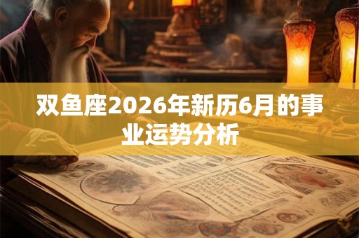 双鱼座2026年新历6月的事业运势分析 双鱼座2026年新历6月的事业运势分析