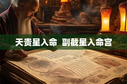 天贵星入命  副截星入命宫
