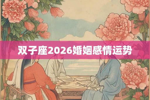 双子座2026婚姻感情运势