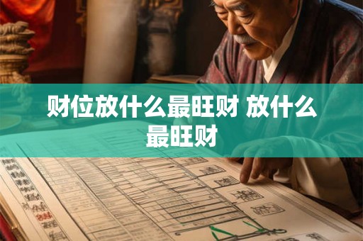 财位放什么最旺财 放什么最旺财
