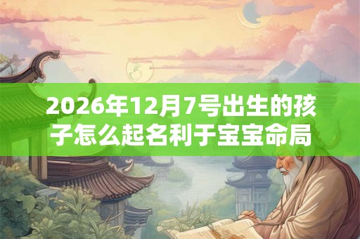 2026年12月7号出生的孩子怎么起名利于宝宝命局