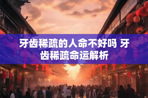 牙齿稀疏的人命不好吗 牙齿稀疏命运解析